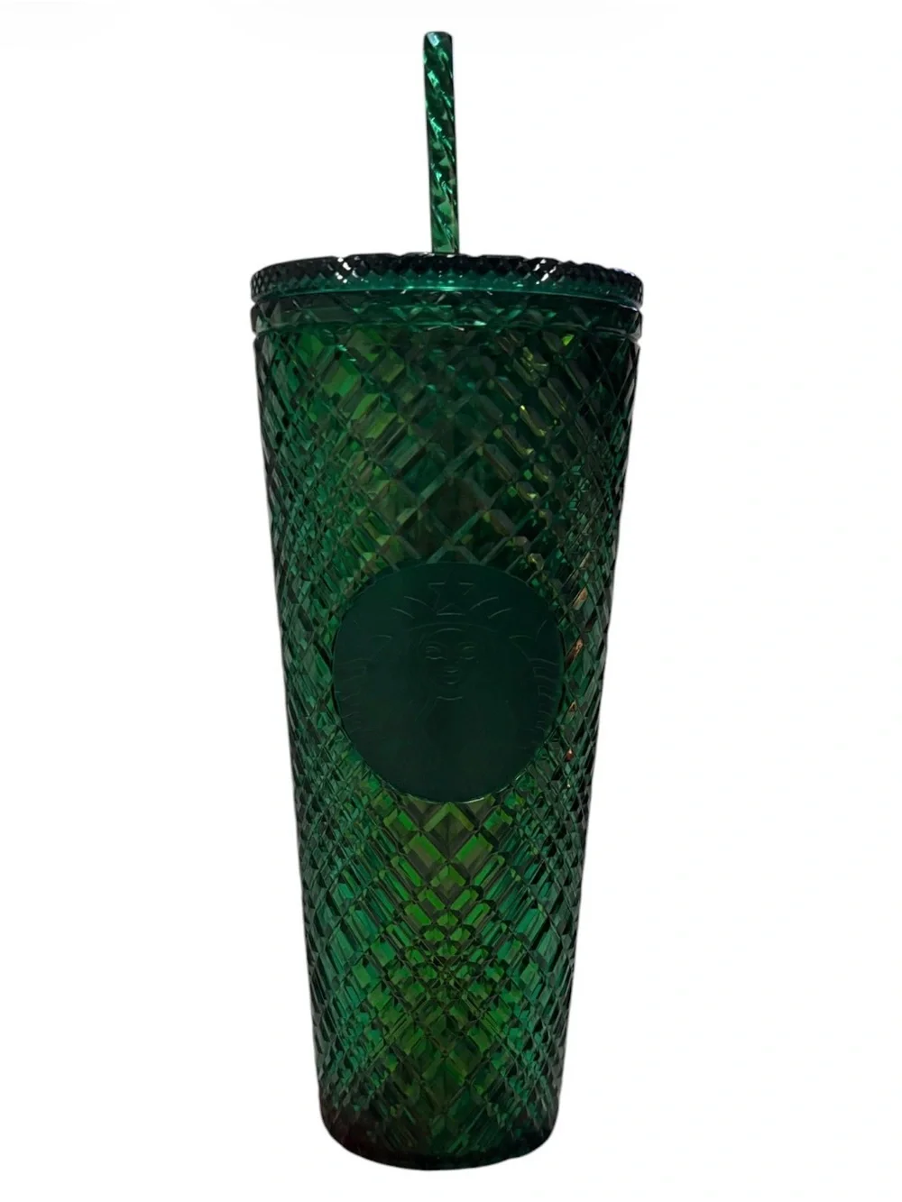 Starbucks Green Diamond Tumbler with straw